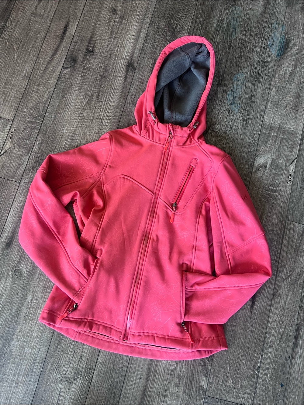 Women's Pink Vertical 9 Hooded Jacket.